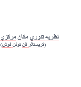 نظريه تئوري مكان مركزي (كريستالر فن تونن لوش)