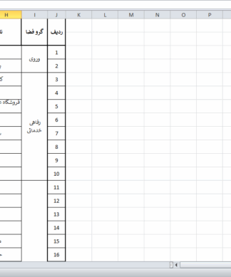 اکسل برنامه فیزیکی موزه