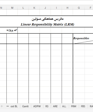 فرمهای آموزشی اکسل به منظور طراحی و استقرار سیستم مدیریت و کنترل پروژه در قالب فایل اکسل