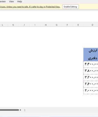 فایل ساده سازی شده محاسبه استهلاک در اکسل