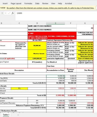 مجموعه 9 فایل اکسل برای قالب های کنترل پروژه و کنترل هزینه