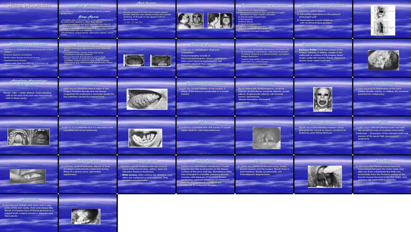 Sleep Disorders and Oral Cavity Lesions