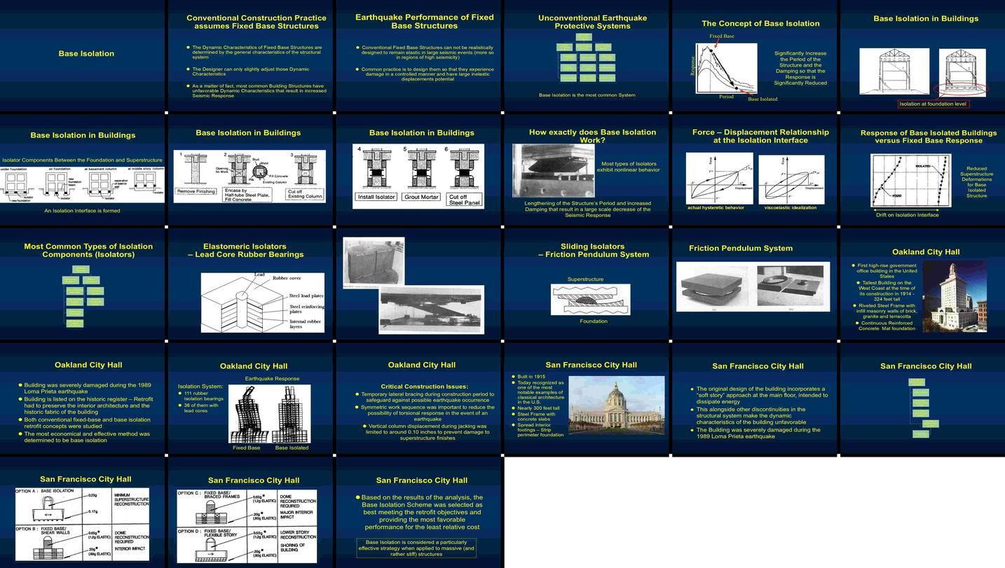 دانلود پاورپوینت Base Isolation Principles, Components, Applications, and Case Studies