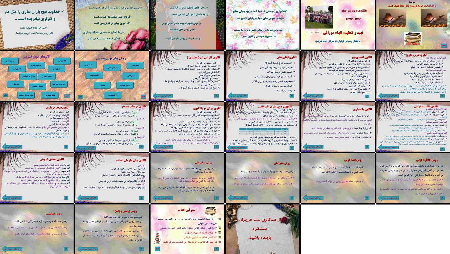دانلود پاورپوینت الگوهای نوین تدریس راهنمای عملی برای معلمان خلاق