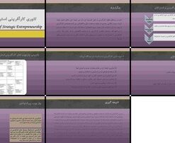 تئوری کارآفرینی استراتژیک چارچوب‌ها، حوزه‌ها و رویکردها