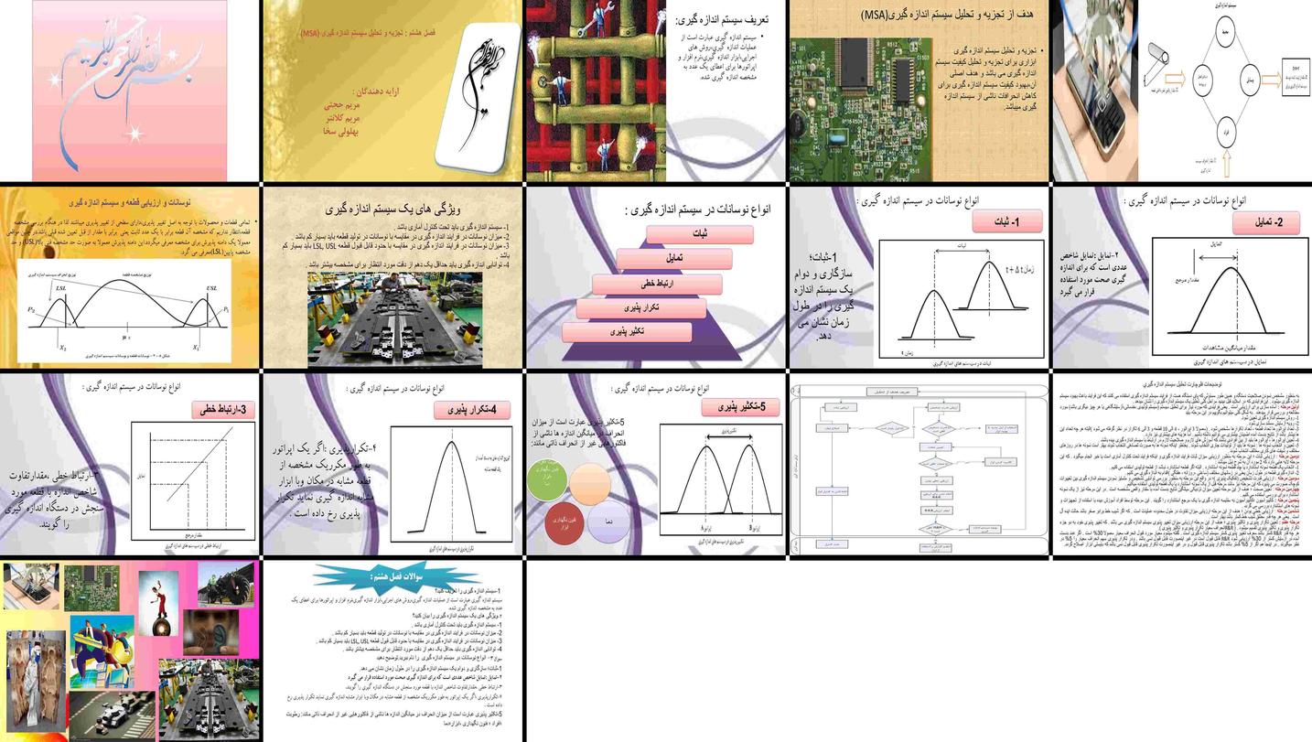 دانلود پاورپوینت تجزیه و تحلیل سیستم اندازه گیری (MSA) اصول، ویژگی‌ها، نوسانات و مراحل