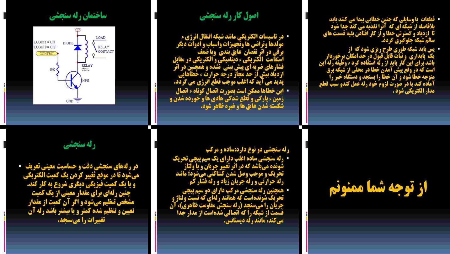 رله‌های سنجشی ساختار، عملکرد و کاربرد در حفاظت از تاسیسات الکتریکی