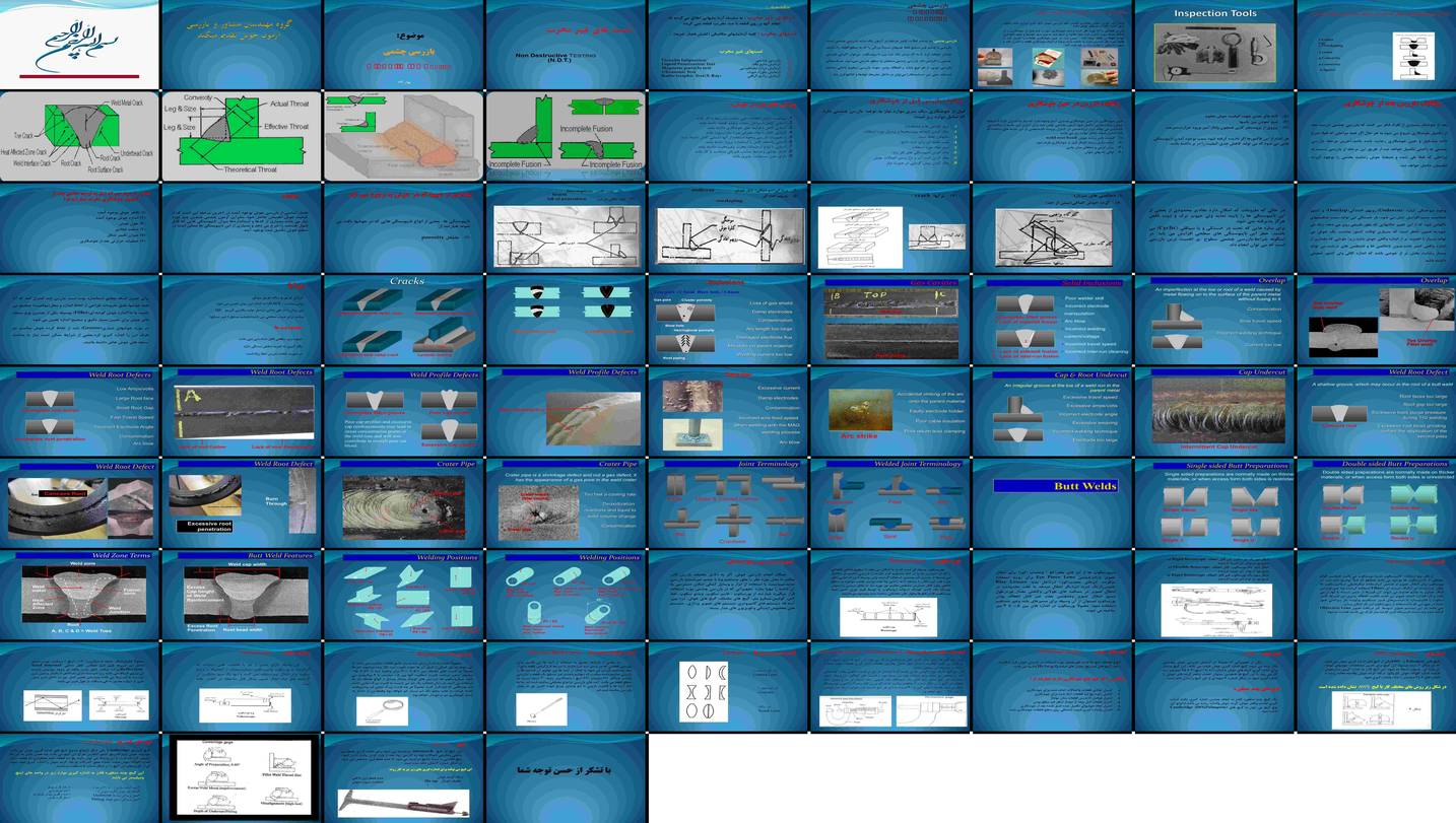 دانلود پروژه بازرسی چشمی جوش بررسی عیوب وظایف بازرس و روش‌ها