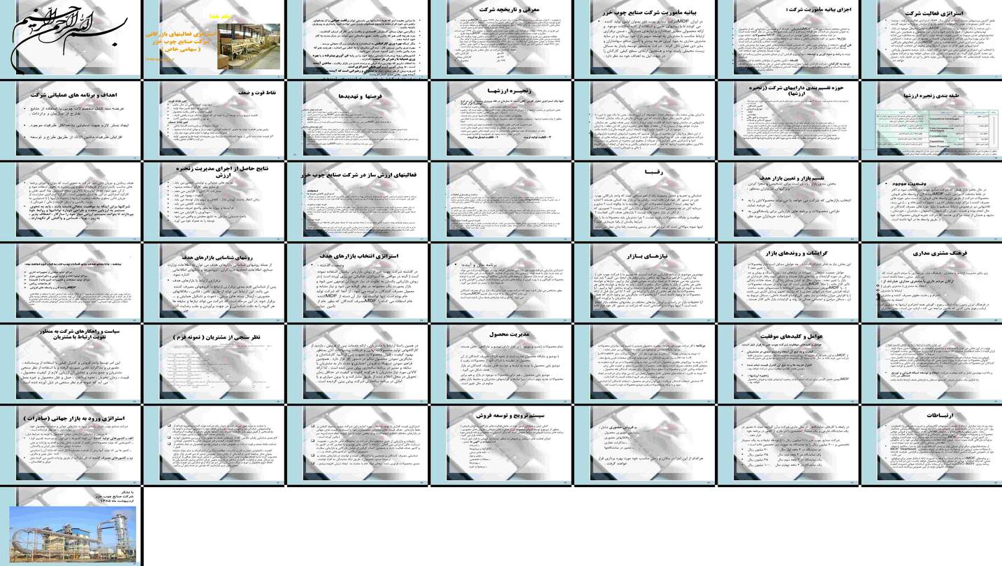 دانلود پروژه بررسی استراتژی فعالیت بازرگانی شرکت صنایع چوب خزر