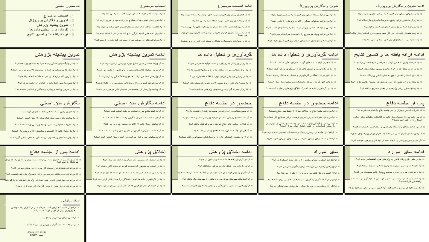 دانلود پروژه بررسی جامع مراحل پژوهش از ایده تا دفاع و اخلاق