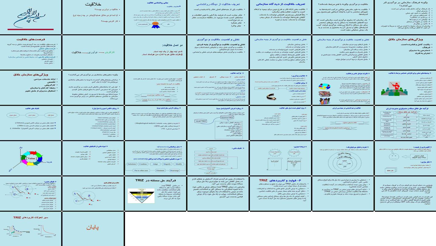 دانلود پروژه بررسی خلاقیت و نوآوری مفاهیم اهمیت و تکنیک‌های کاربردی