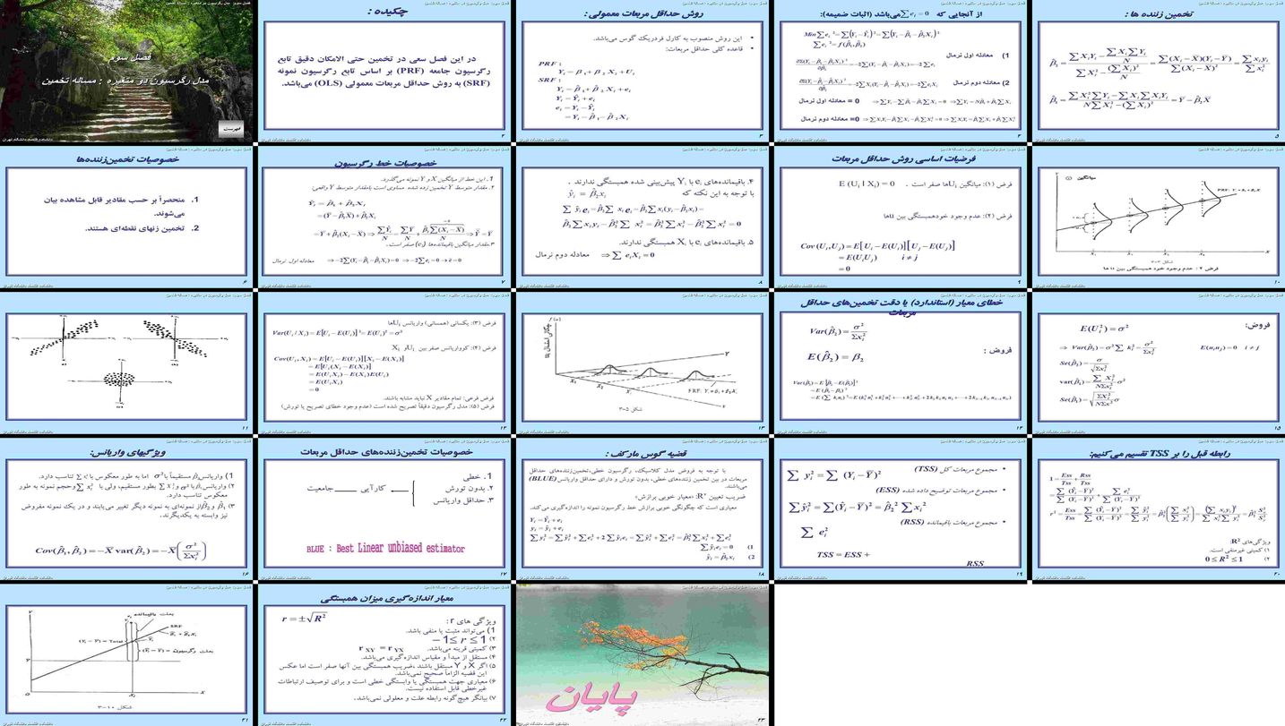 دانلود پروژه بررسی مساله تخمین در مدل رگرسیون دو متغیره با حداقل مربعات معمولی
