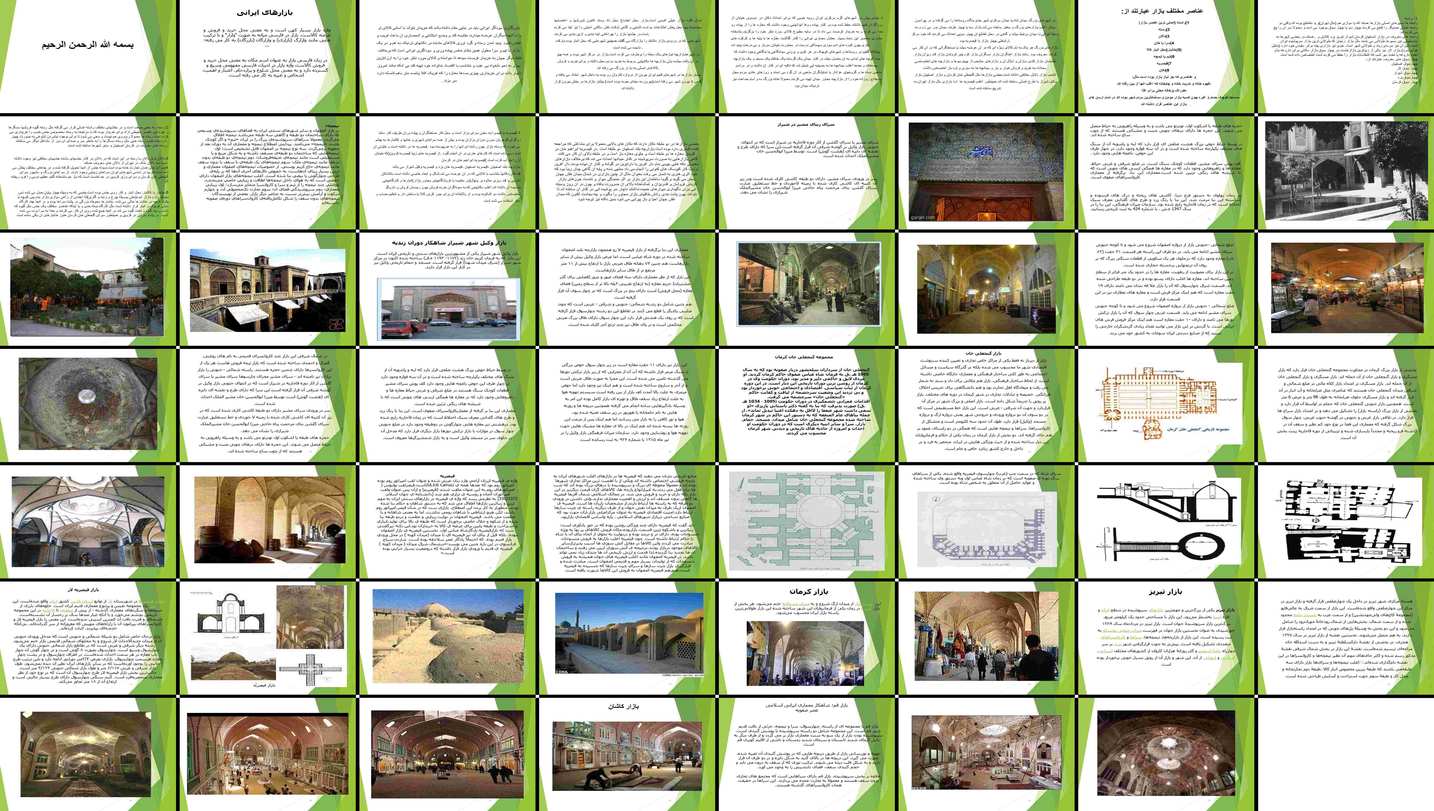 دانلود پروژه بررسی نقش بازار ایرانی تحلیل عناصر رسته ها و تشعبات