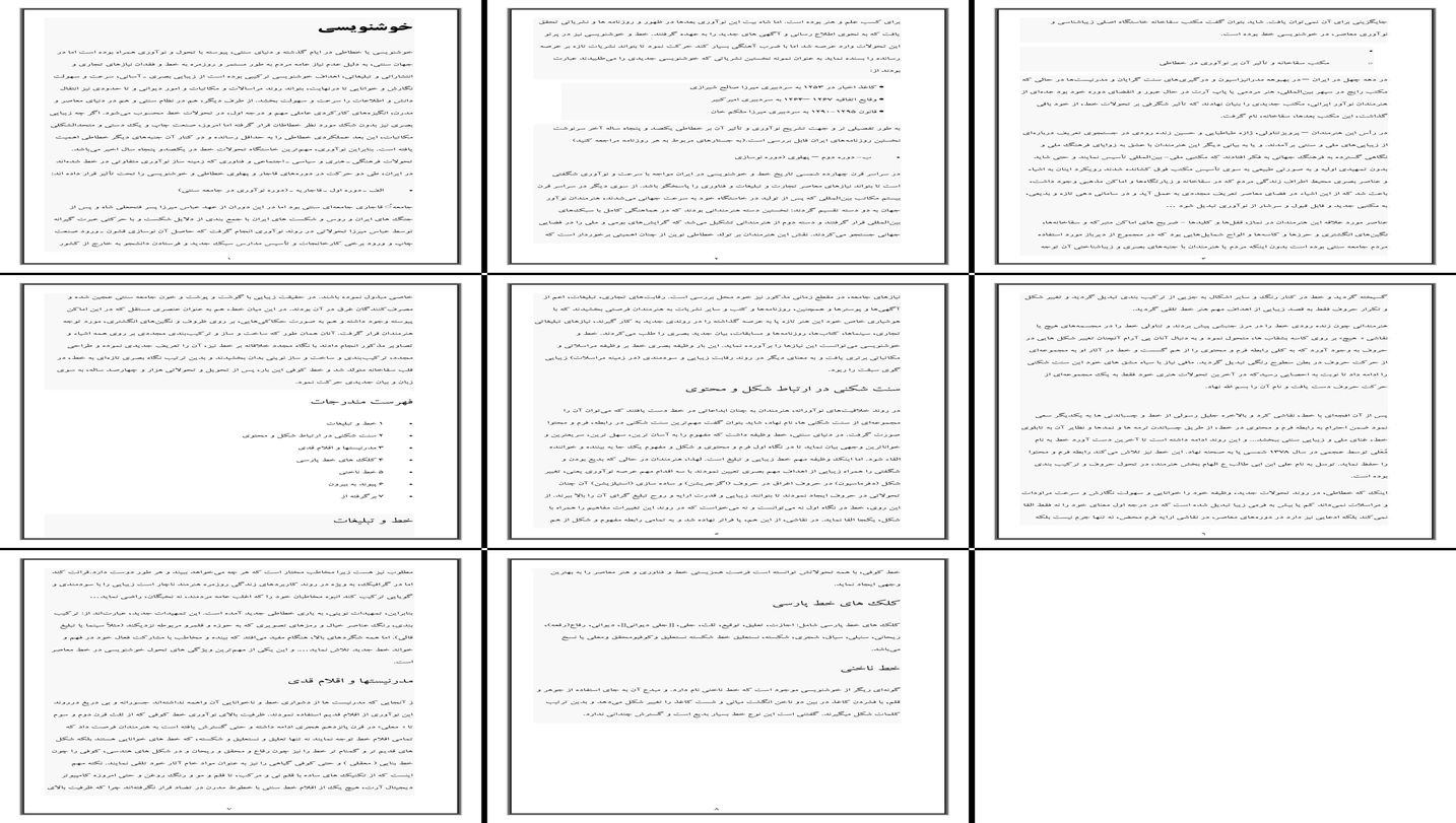 بررسی نقش نوآوری و تحولات در خوشنویسی معاصر ایران