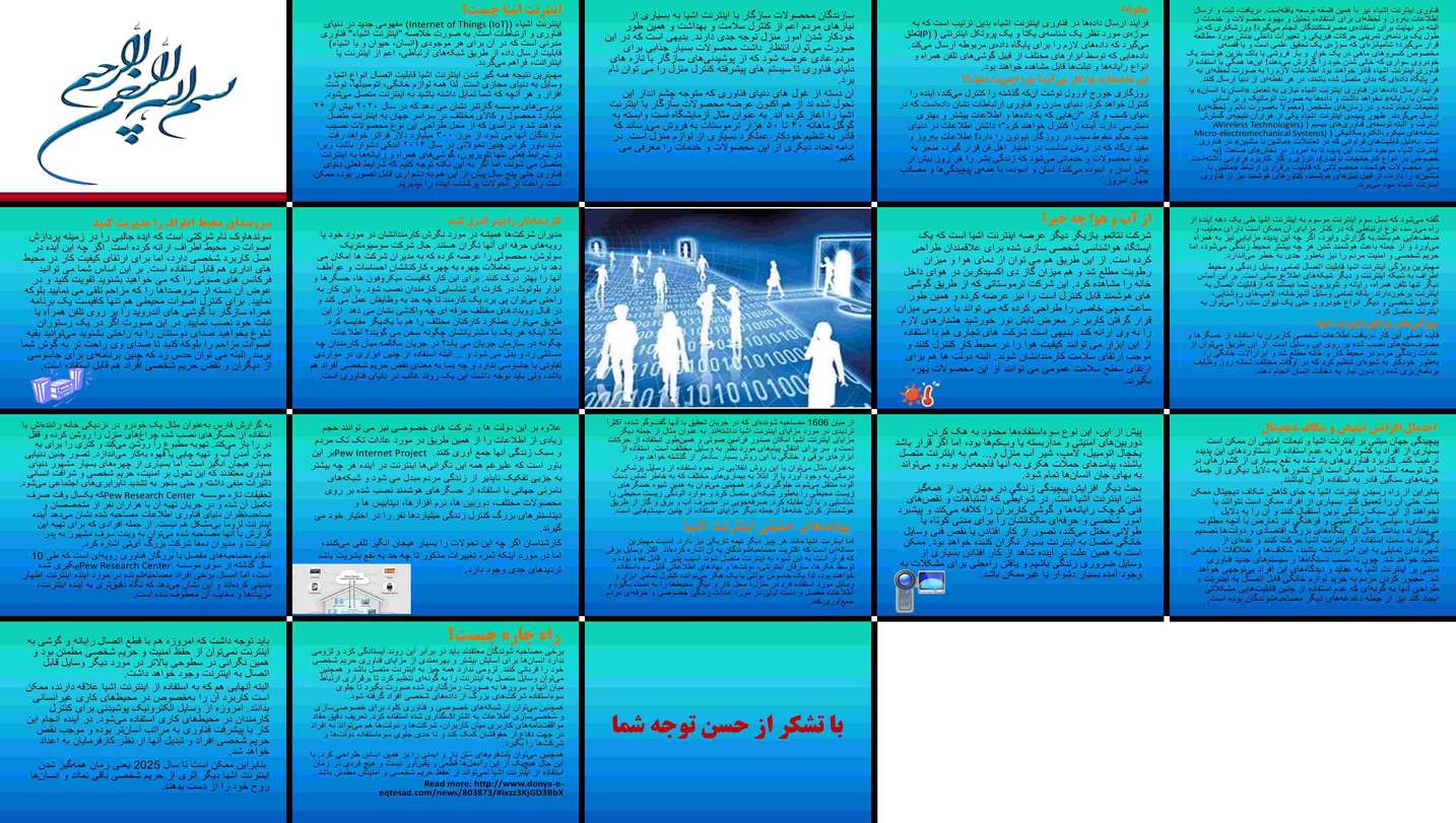 دانلود پروژه بررسی نقش و تاثیر اینترنت اشیا در زندگی و کسب و کار