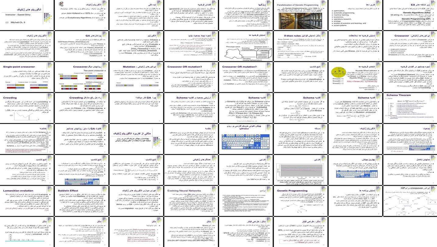 دانلود پروژه بررسی و تحلیل الگوریتم ژنتیک نقش ویژگی‌ها کاربردها و اپراتورها