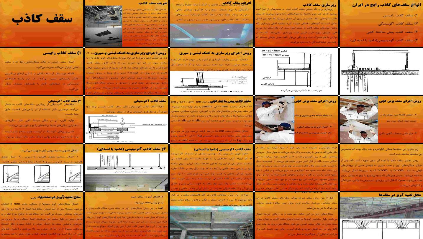 دانلود پروژه بررسی و تحلیل انواع سقف کاذب و نقش زیرسازی در اجرای آن‌ها