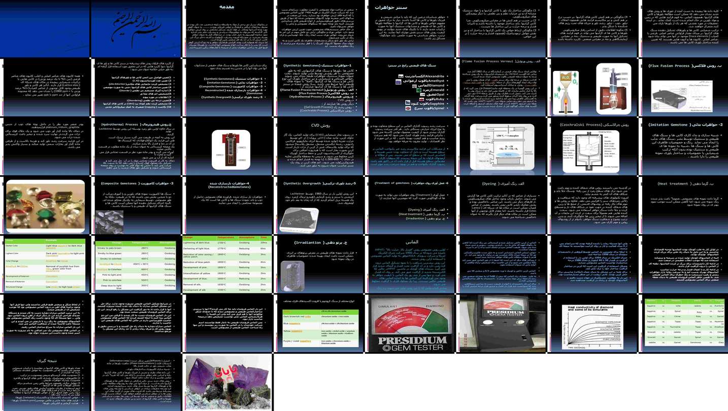 دانلود پروژه بررسی و تحلیل روش‌های سنتز جواهرات و نقش آن‌ها در جواهرشناسی