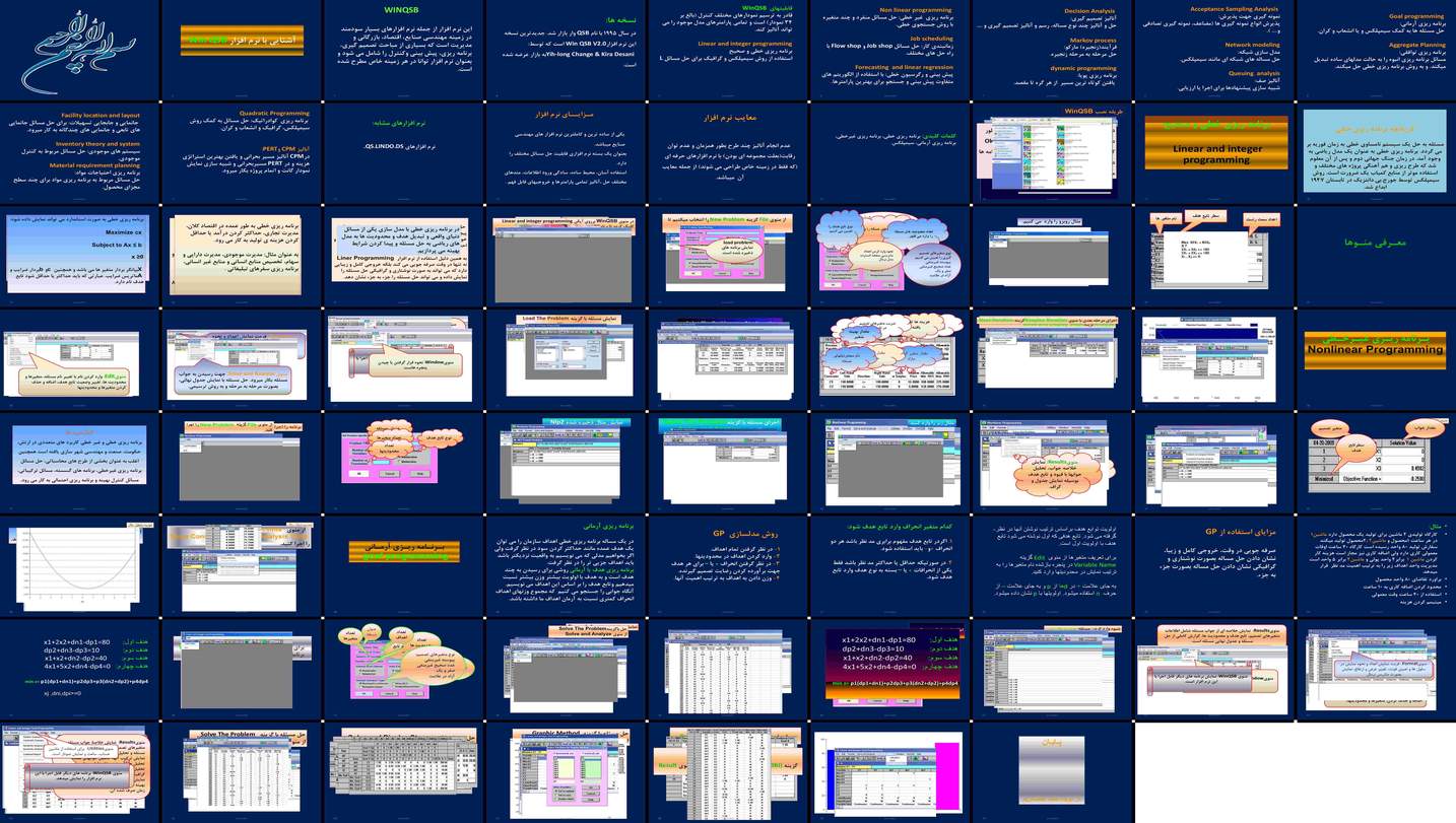 دانلود پروژه بررسی و تحلیل نرم‌افزار WinQSB در مسائل برنامه‌ریزی خطی و غیرخطی