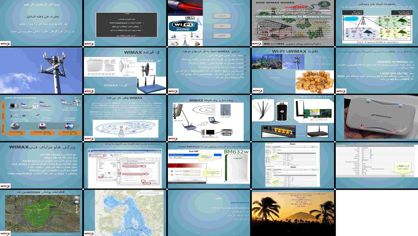 دانلود پروژه بررسی و تحلیل نقش و تاثیر WiMAX در ارتباطات بی‌سیم