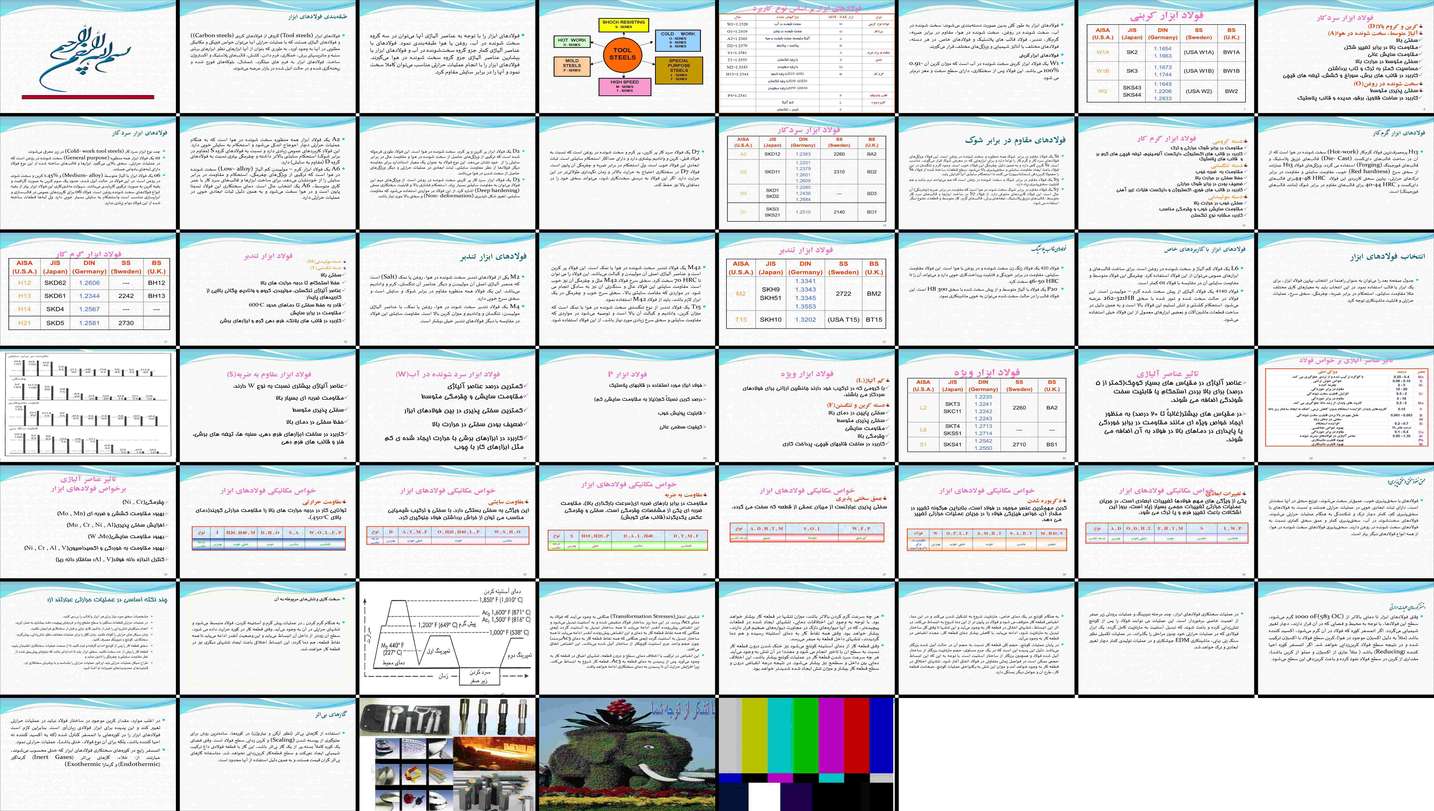 دانلود پروژه بررسی و طبقه‌بندی فولادهای ابزار تاثیر عناصر آلیاژی و کاربردها