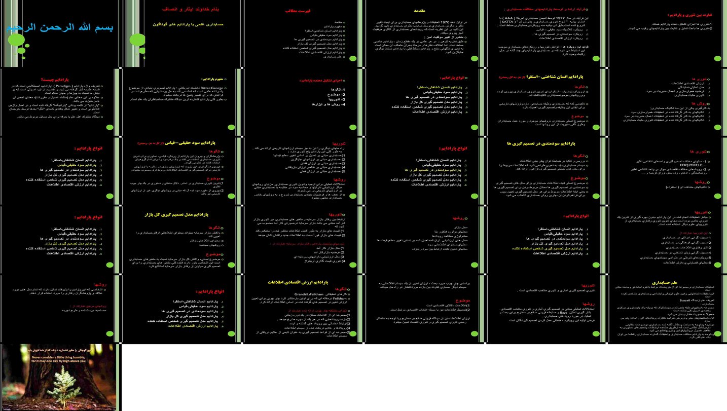 دانلود پروژه بررسی پارادایم‌های مختلف حسابداری و سیر تحول آنها