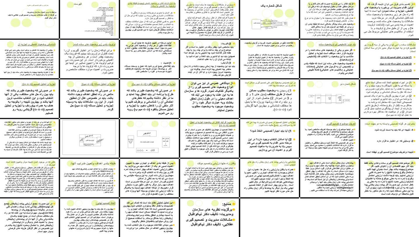 دانلود پروژه تحلیل فرایند تصمیم‌گیری عملی در مدیریت و طبقه‌بندی وضعیت‌ها
