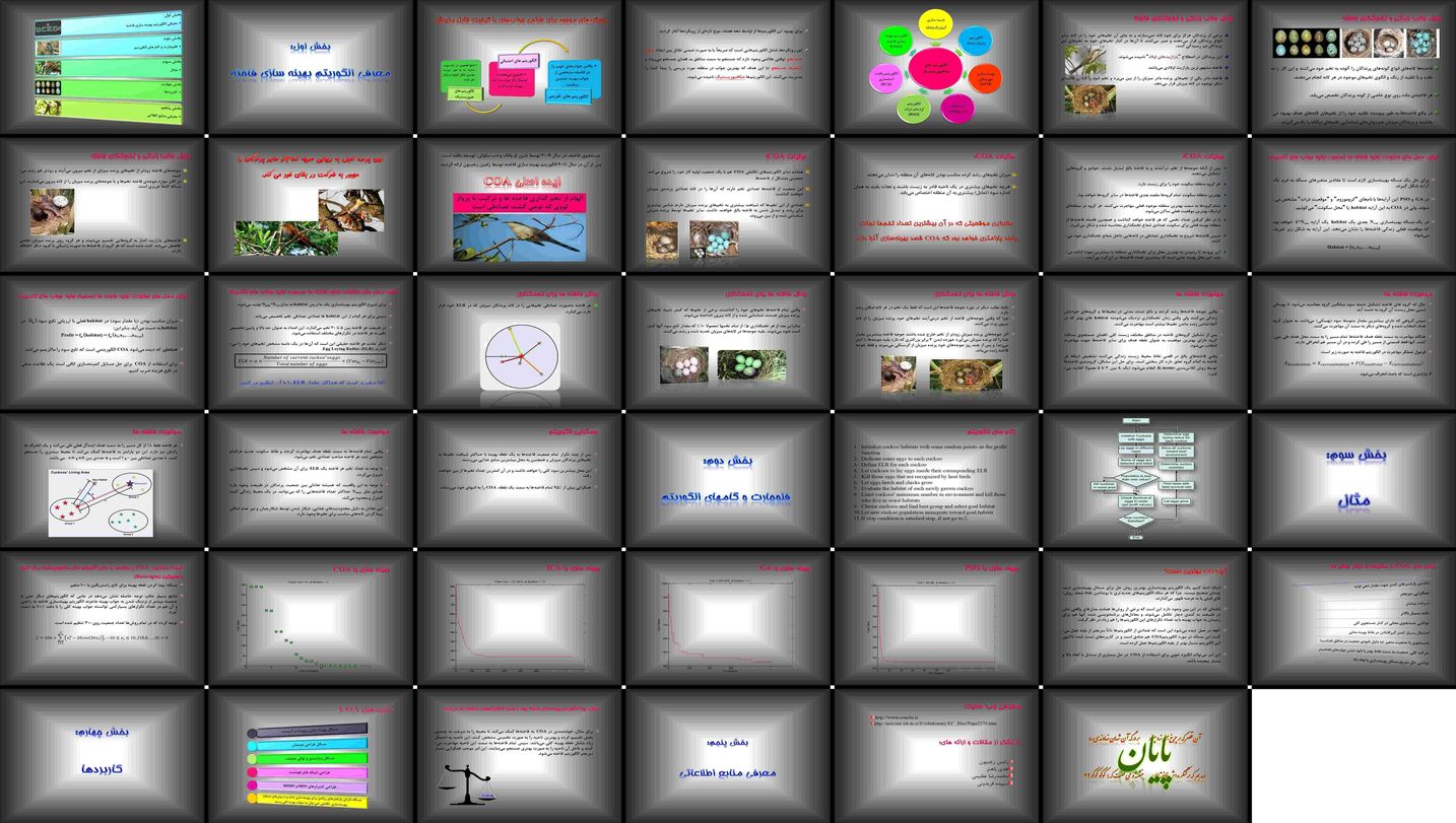 دانلود پروژه تحلیل و بررسی الگوریتم بهینه‌سازی فاخته الهام از تخم‌گذاری و پرواز لوی