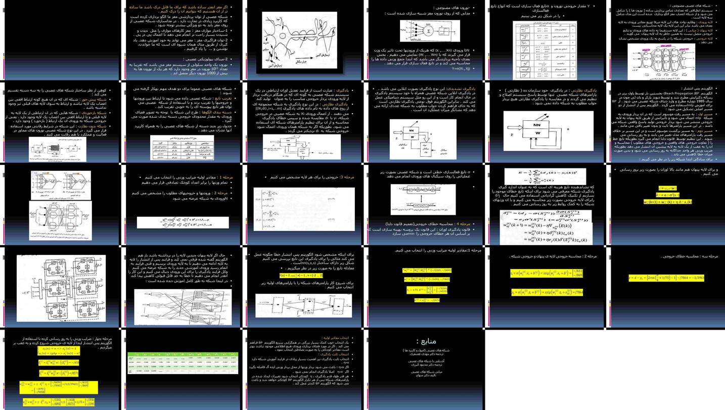 دانلود پروژه تحلیل و بررسی شبکه‌های عصبی مصنوعی مدل‌سازی یادگیری و الگوریتم پس‌انتشار