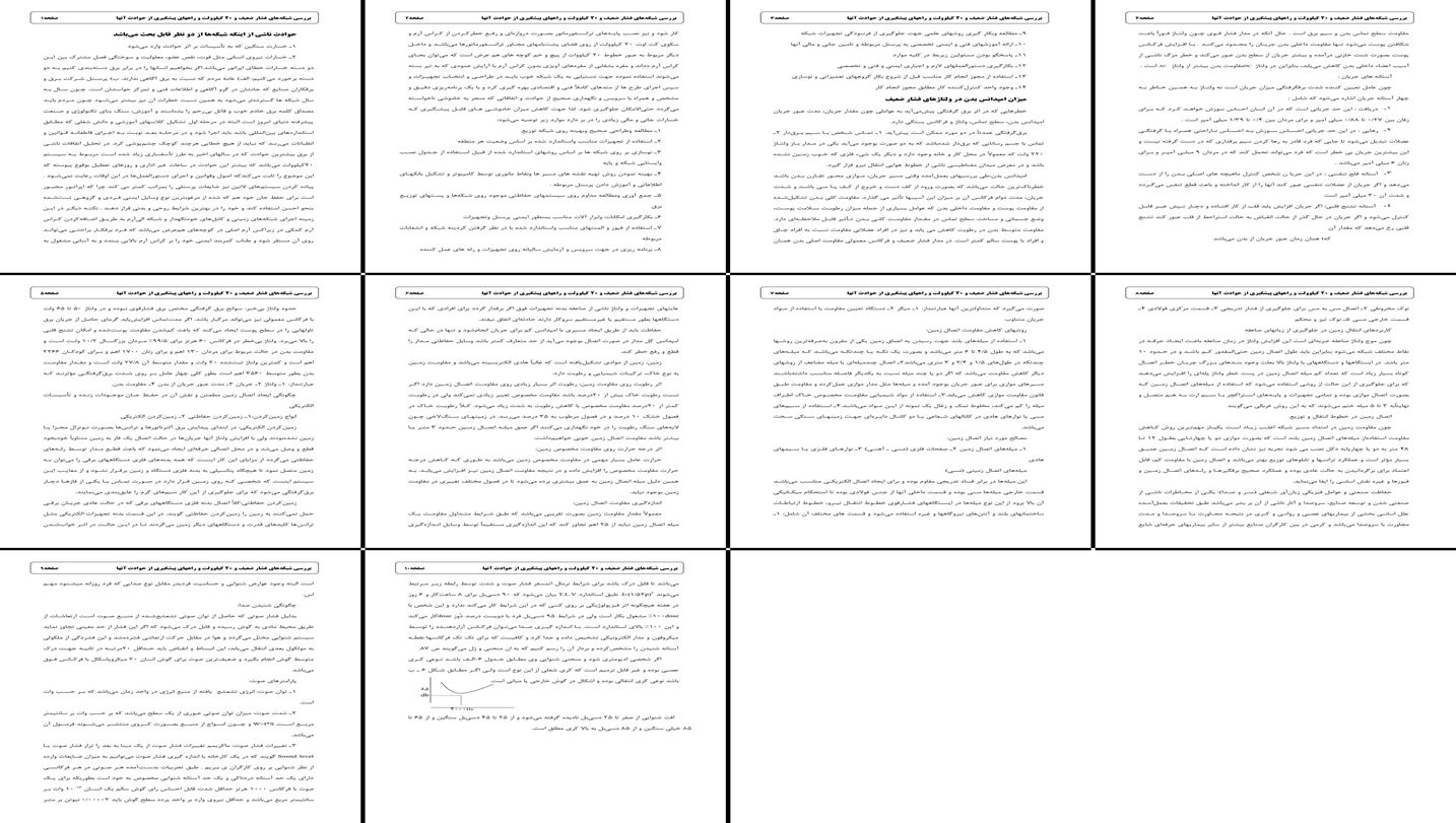 راهنمای جامع ایمنی برق اتصال زمین کاهش حوادث شبکه ۲۰ کیلوولت و