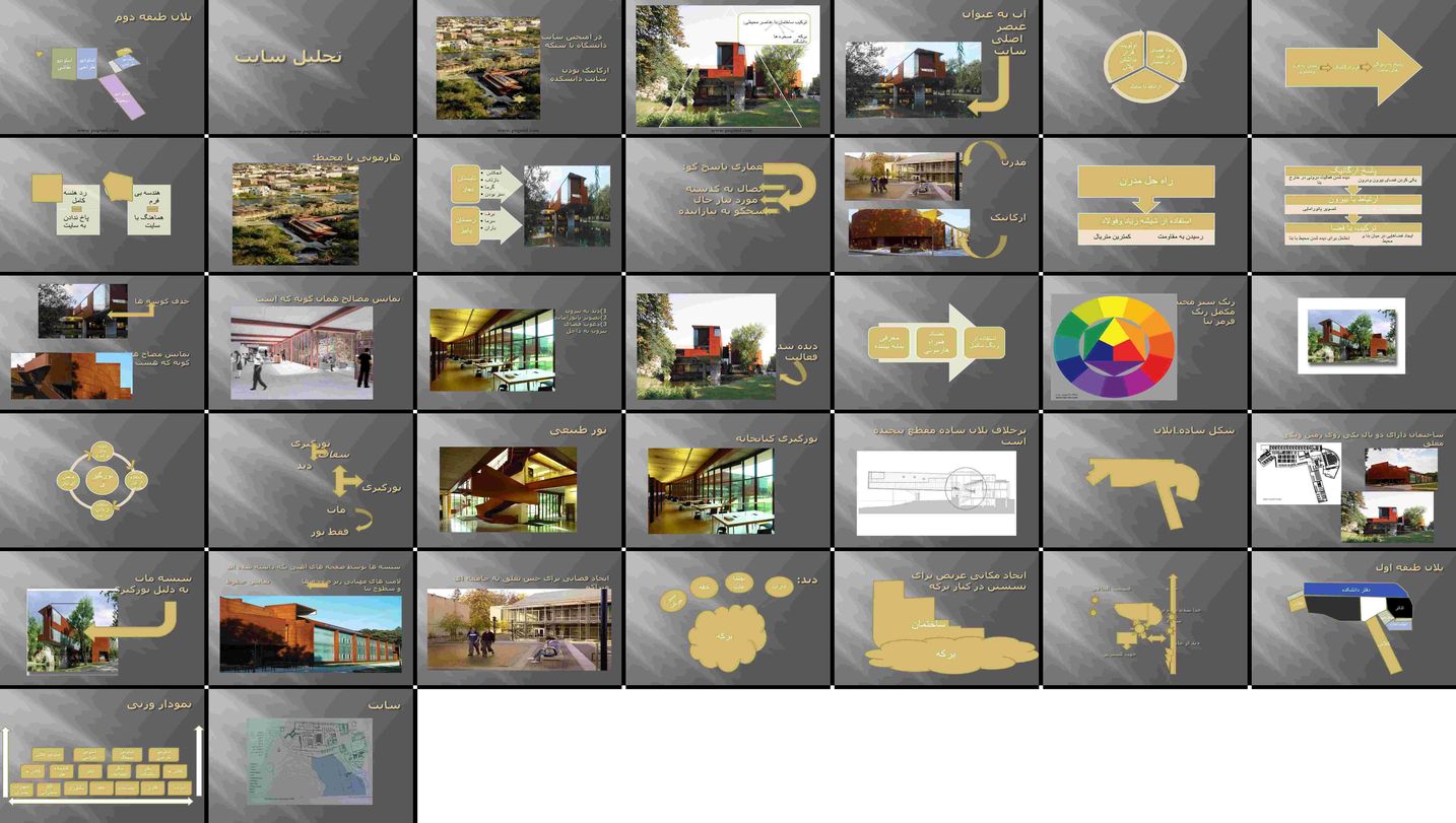 دانلود پروژه طراحی معماری دانشکده هنر تحلیل سایت و رویکرد ارگانیکپاسخگو