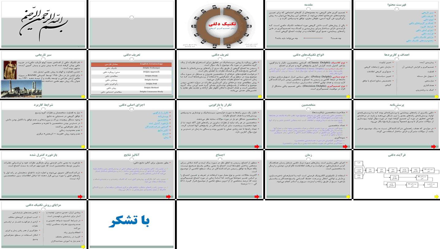 دانلود پروژه مطالعه تکنیک دلفی اصول فرآیند و کاربرد در تصمیم‌گیری گروهی