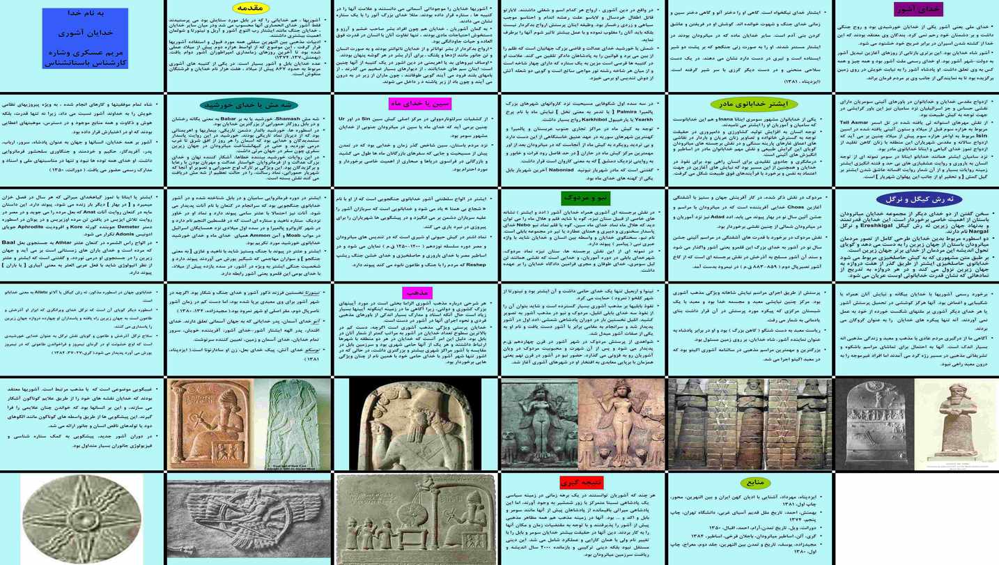 دانلود پروژه مطالعه خدایان آشوری جایگاه و نقش در باورهای مذهبی