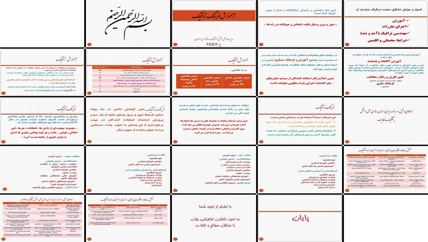 دانلود پروژه نقش آموزش و فرهنگ ترافیک در ایمنی راه و حمل‌ونقل