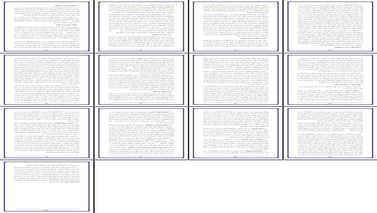 تحلیل جامع نیازهای اجتماعی رشد شخصیت و بحران هویت در نوجوانان