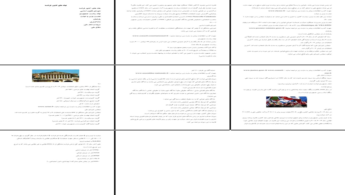 تحلیل ساختار حکومتی و نهادهای کلیدی جمهوری فرانسه