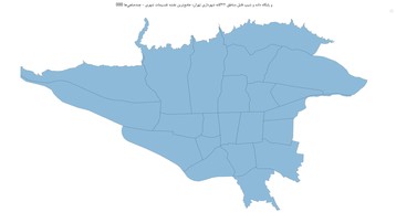 GIS و پایگاه داده و شیپ فایل مناطق ۲۲گانه شهرداری تهران؛ جامعترین نقشه تقسیمات شهری
