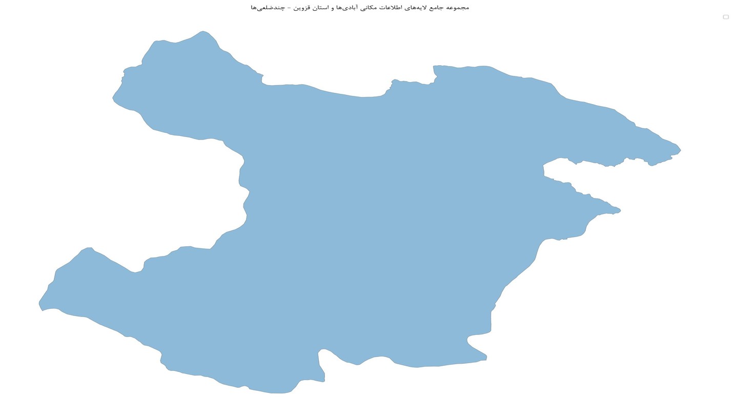 مجموعه جامع لایههای اطلاعات مکانی آبادیها و استان قزوین