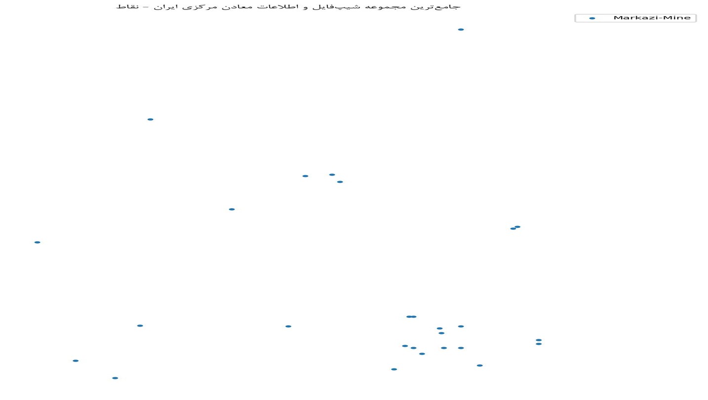 جامعترین مجموعه شیپفایل و اطلاعات معادن مرکزی ایران