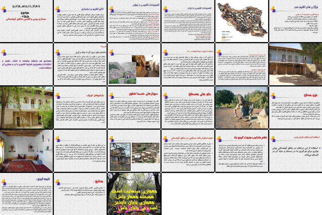 تاثیر اقلیم بر معماری بومی مناطق کوهستانی ایران