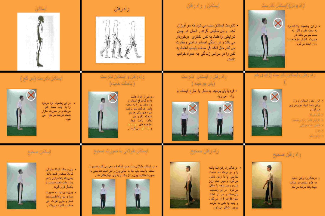اصول صحیح ایستادن و راه رفتن
