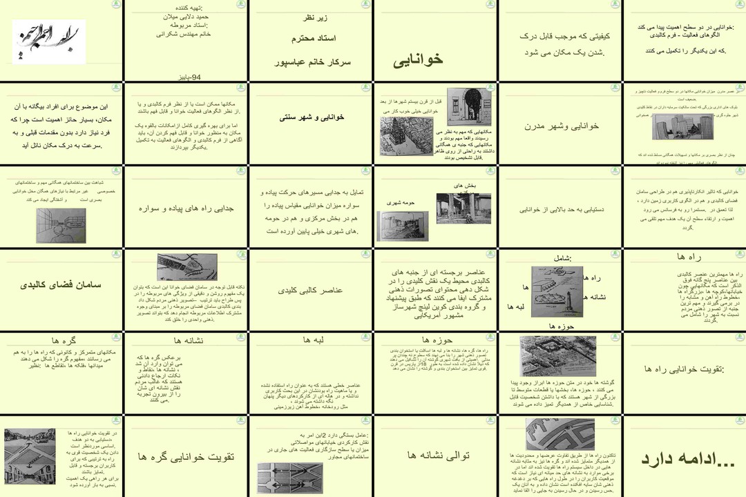 خوانایی شهری تحلیل عناصر کالبدی و فعالیتها